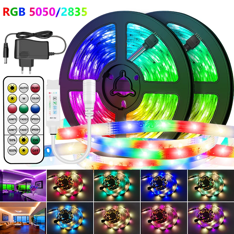 small led strip lights 30M-5M Bluetooth LED Strip Lights RGB Warm White Waterproof Flexible Ribbon 2835 Led Light lamp RGBWW SMD Tape Diode for room car interior light strips