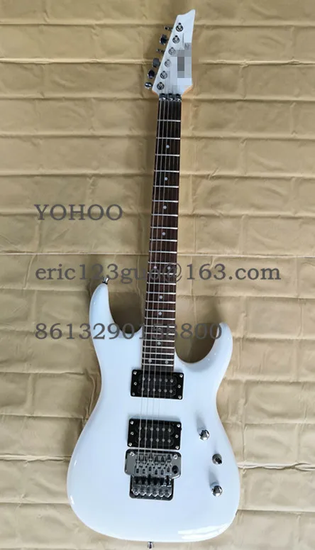 Custom White electric guitar Rosewood fretboard Chrome hardwares HH Pickups customized!Paypal available!IB-25 | Спорт и развлечения