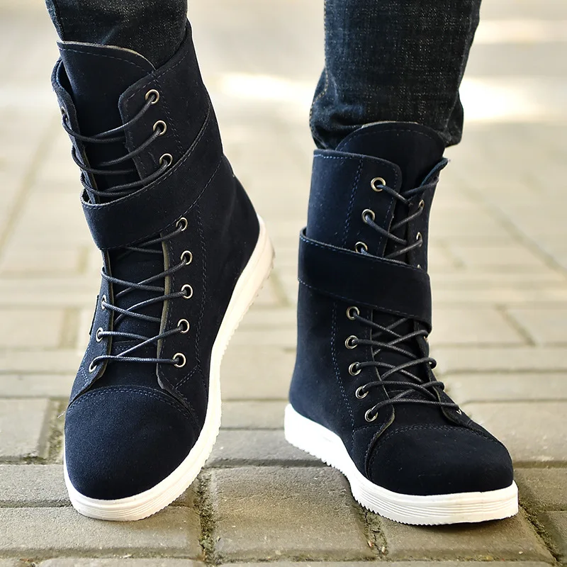 Suede Leather Ankle Boots Men Autumn Men Shoes Casual Waterproof Motorcycle big size boots men 563