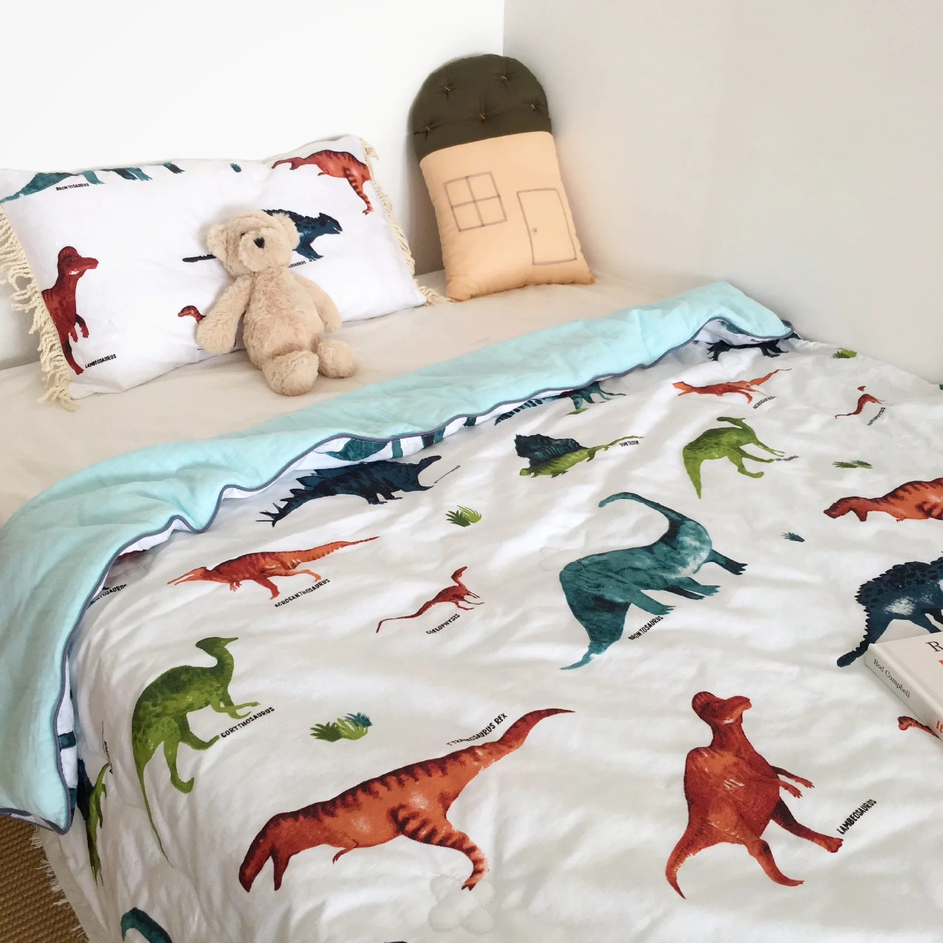 

Cotton Cartoon shuang ceng sha Summer Quilt Children Kindergarten Lunch Small Blanket 1.2 Dormitory Single Bed Thin Blanket 1.5
