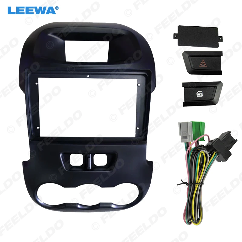 LEEWA Автомобильная Радио Рамка для Ford Ranger радио плеер 9 дюймов Автомобильный DVD gps navi Панель приборная панель рамка