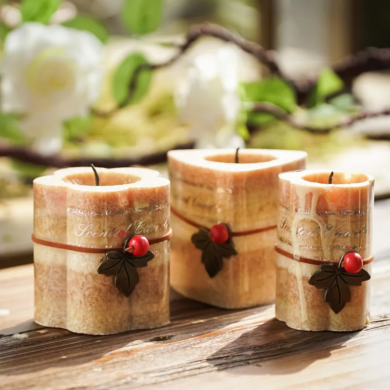Cylindrical Flowers Romantic Candlelight Dinner Birthday Wedding Gifts Non-smoking Environmentally Natural Ingredients Decor