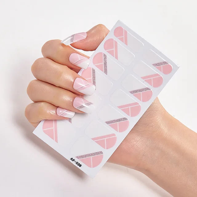 Full Cover Nail Stickers Nail Polish Nail Decoration Nails Sticker Designer Self Adhesive Nail Sticker Creative Nailart Sticker AF039