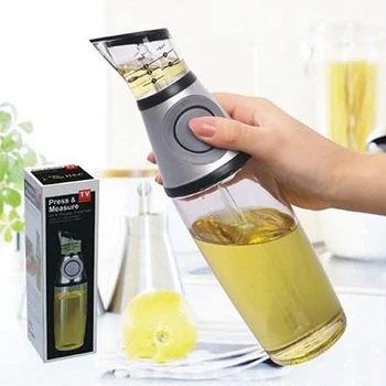 

500ML Oil Bottle Dispenser Measurable Glass Oil Bottle Seasoning Container For Kitchen Cooking Oil Vinegar Dispenser Home Gadget