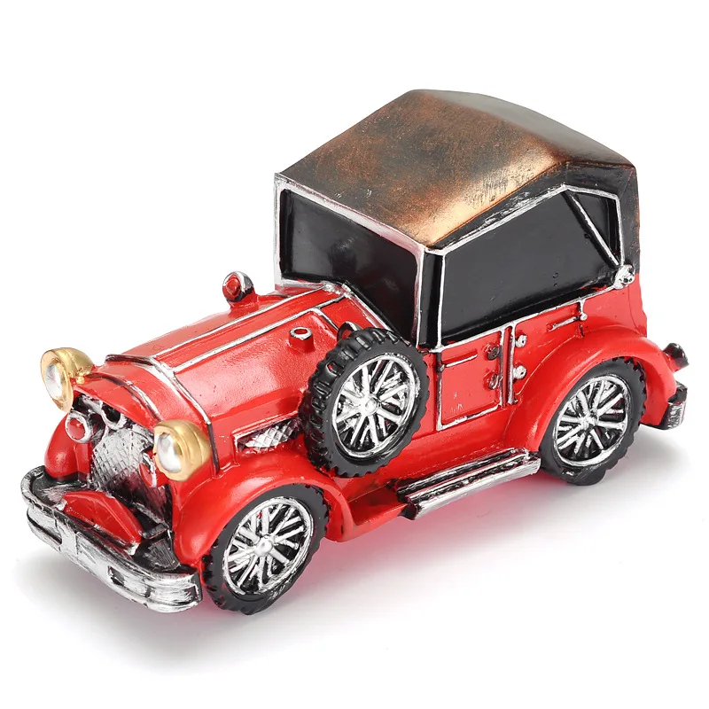 Resin Crafts Vintage Car Creative Simple Decoration Living Room Home Decoration Retro Model Savings Bank on Behalf