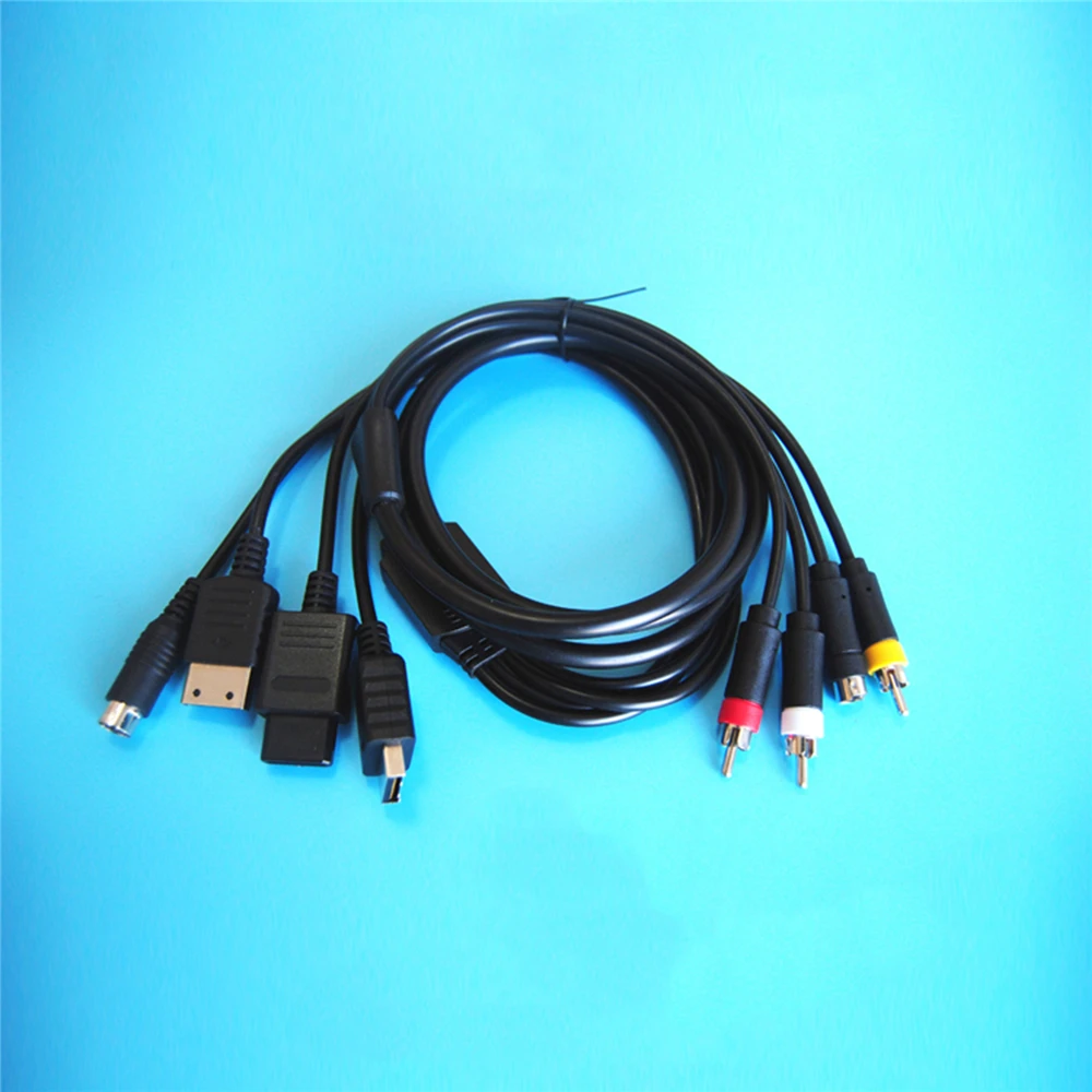 Многофункциональный AV S кабель RCA видео аудио для Sega Saturn SS DC PS1 PS2 SNES N64 NGC SFC игровая