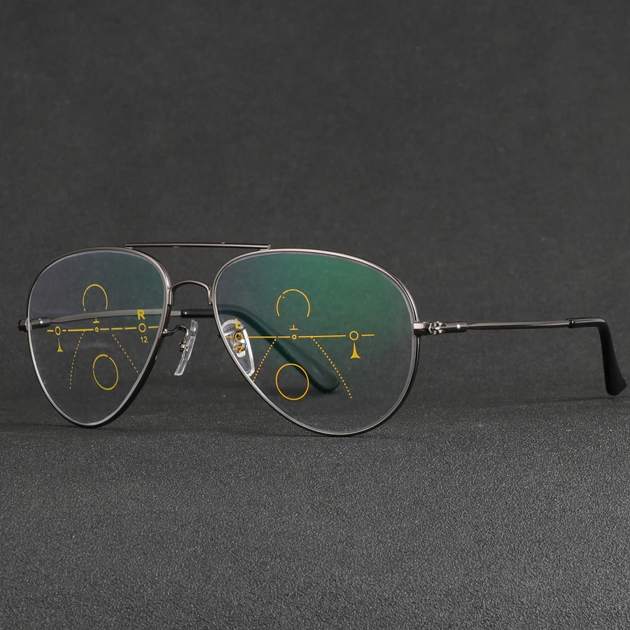 CHASHMA брендовые прогрессивные многофокусные очки для чтения линз для мужчин дальнозоркость бифокальные очки Титан Oculos De Grau 1,5