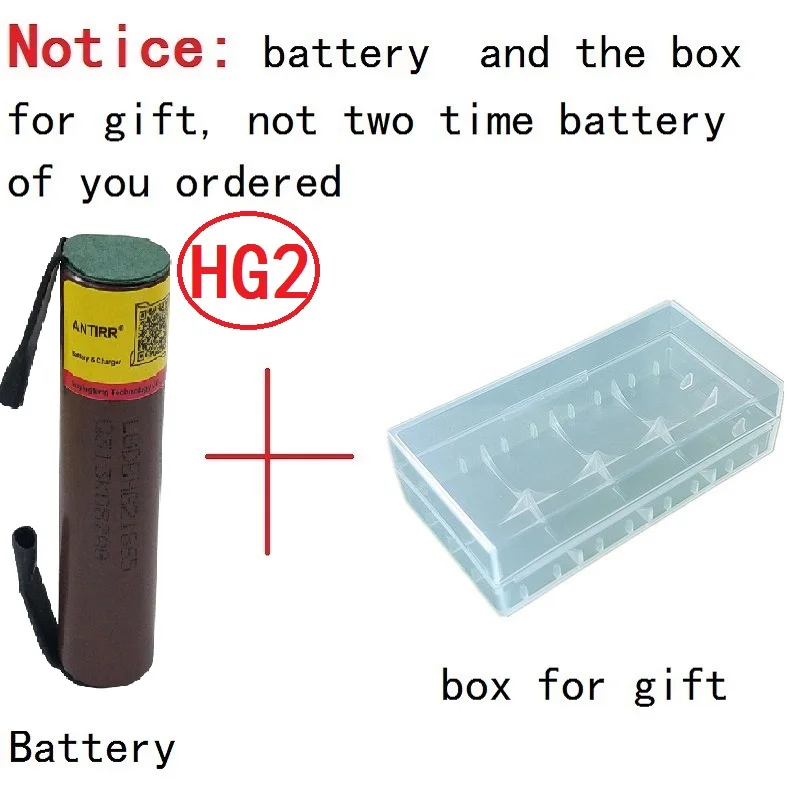 HG2 18650 3000mAh аккумулятор 18650HG2 3,6 V разряда 20A, предназначенный для hg2 батареи+ DIY никель