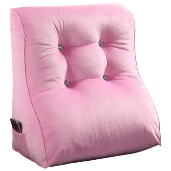 

Solid Color Large Soft Triangle Backrest Cushion Creativity Practical Simple Design Almofadas Decorativas Home Decoration EC50ZD