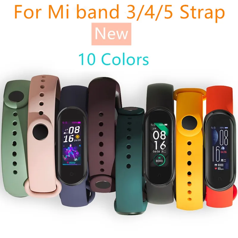 Браслет для Xiaomi Mi Band 5 4 3 спортивный ремешок сменный Браслет MiBand 3 4 band5 ремешок для xiaomi Mi Band 4 3|Смарт-аксессуары| | АлиЭкспресс