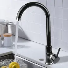 Black Kitchen Faucet Bathroom Basin Faucet Stainless Steel Hot Cold Wash Mixer Crane Tap Free Rotation Sink Faucets HWC