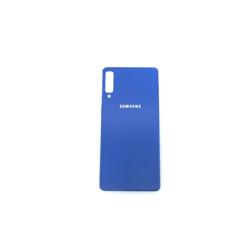 High copy blue 10 шт заднее стекло samsung Galaxy A7 крышка батареи A750 чехол A750F SM-A750 задняя дверь корпус стеклянная панель Замена - Цвет: High copy blue