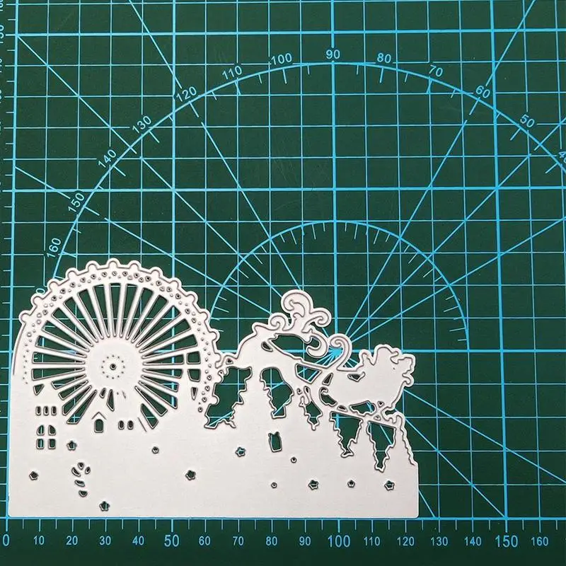 1 шт. колесо обозрения замок трафареты для резки металла сделай сам скрапбукинг