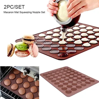 

Macaron Silicone Mat Mold 48 Hole Cake Mold Dessert Decorate Tips Cream Squeezing Silicone Nozzle Tool Cake Decorating Tools