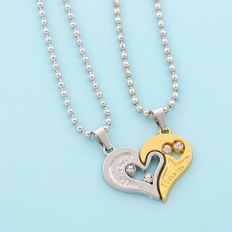 2pcs/set Love Couple Necklaces For Men 