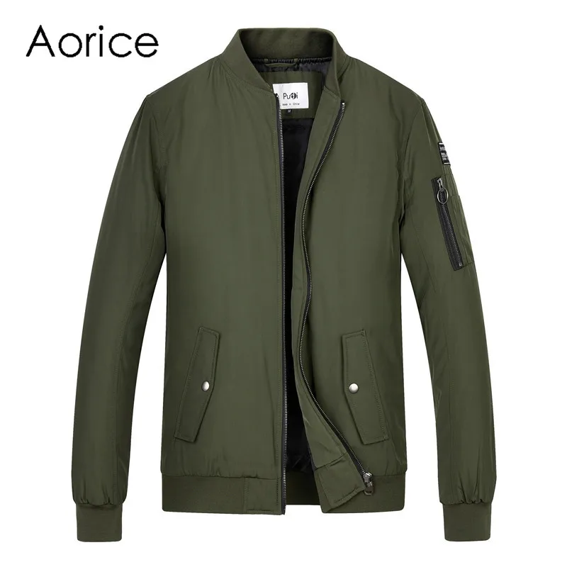 Günstig Aorice Männer frühling winter baseball uniform mantel fliegen jacke frauen   männer jungen Pilot anzug armee grün schwarz tuch QY905