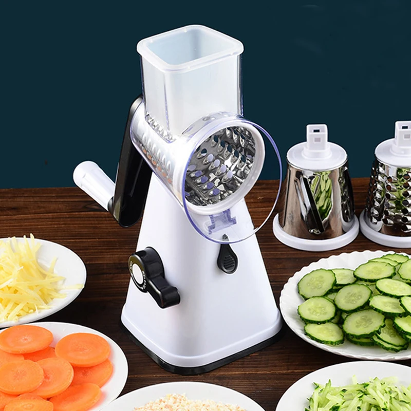 ManualVegetableCutterMultifunctionalFoodProcessorChopperRound