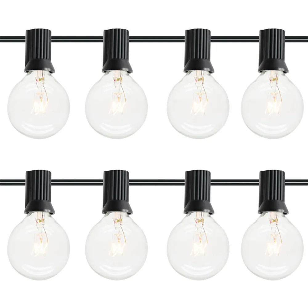

25pcs Clear Tungsten Bulbs String Light Outdoor/Indoor IP44 220V/110V Vintage For Patio House Holiday Party Decora Night Light