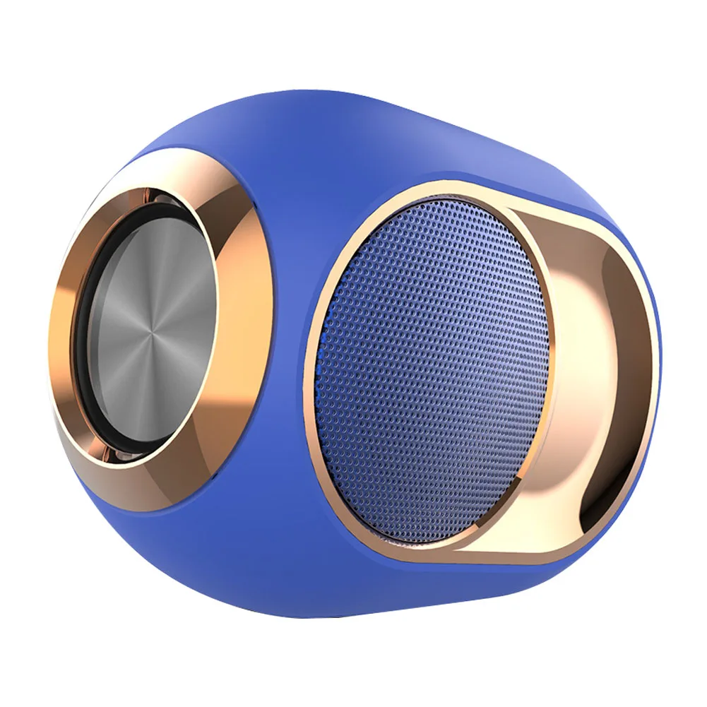 Blue Водонепроницаемый Aux 3D бас usb зарядка Hands Free вызов открытый портативный с микрофоном беспроводной Bluetooth динамик Поддержка TF карты - Color: Blue