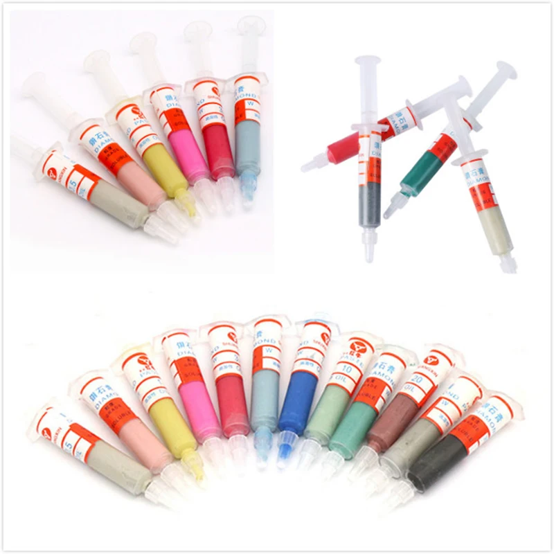 

8pcs W0.5-W10 size grinding paste diamond grinding paste needle tube grinding and polishing composite glass metal tool micron to