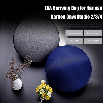 

Case Grey Bluetooth Speaker Storage EVA With Zipper Shockproof Carrying Bag Portable Durable For Harman Kardon Onyx Studio