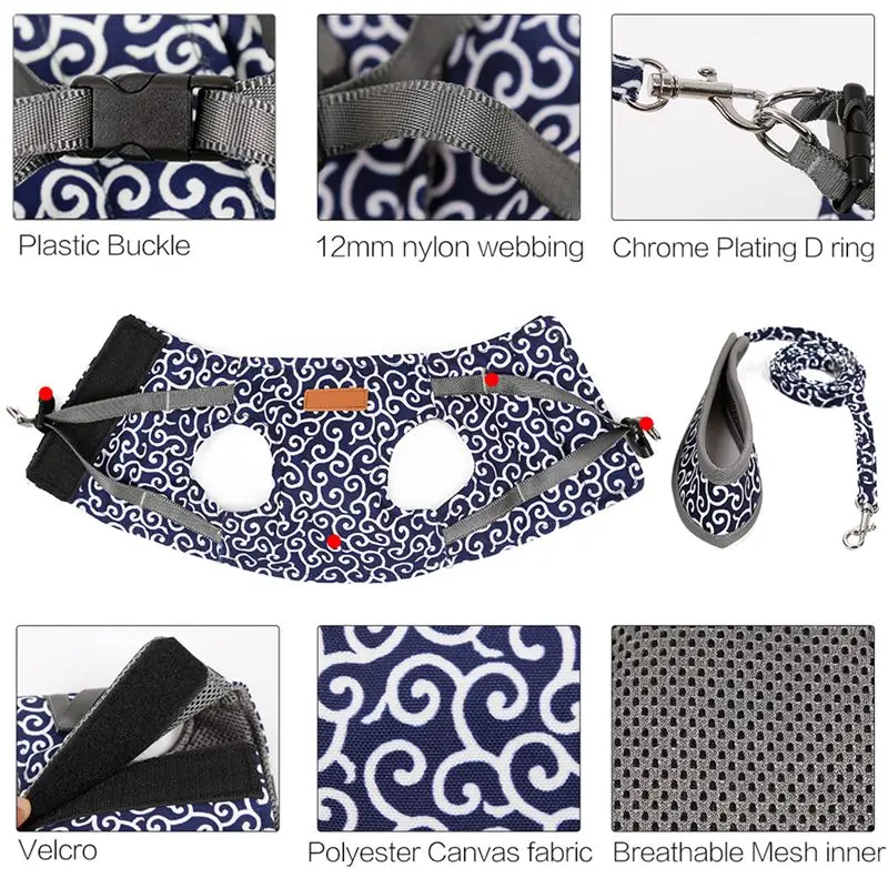 Cat Harness and Leash Set Reflective Kitten Pup Dogs Jacket Mesh Pet vest Clothes For Dogs Pet Chihuahua Yorkies Pug For Gatos