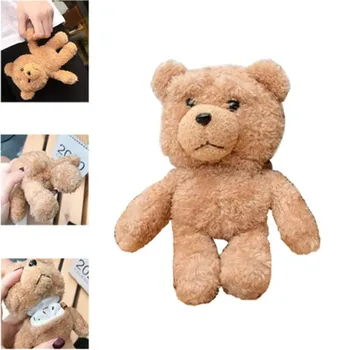 

Fashion Adorable Bear Headset Sleeve Soft Fur Furry Bluetooth Headset Cover Case Wireless Charging Case Gifts