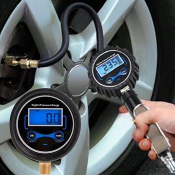 

Auto Tire Pressure Gauge For Car Motorcycle SUV Inflator Pumps Tire Repair Tools Pressure Gun Type For Air Compressor Durable