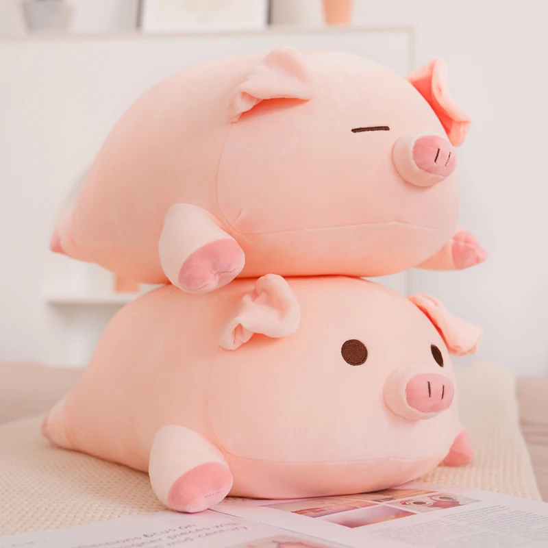 squish porco recheado boneca deitado de pelúcia piggy brinquedo animal macio plushie travesseiro almofada crianças bebê presente reconfortante