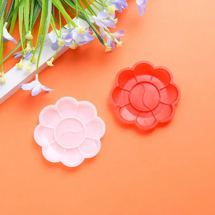Leidea 10 Petals Art alternatives MINI paint tray plastic small color palette artist watercolor painting supply painting tool