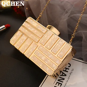 

Ladies evening bag Woman's diagonal bag new acrylic simple chain one shoulder bride dress evening dress banquet female bag 807