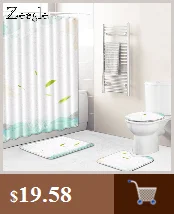 Zeegle Набор ковриков для ванной, занавеска для ванной комнаты, коврик для унитаза, коврик для ног, чехол для унитаза, водонепроницаемая занавеска для душа, 4 шт., набор для ванной