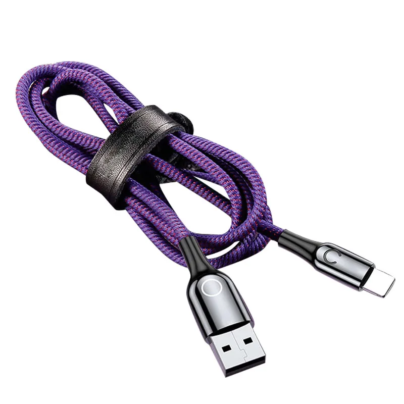 purple Горячий Интеллектуальный кабель питания USB Быстрый зарядный кабель type-C порт для смартфона X66 - Название цвета: purple