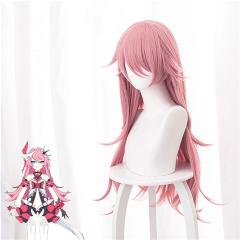 Игра Honkai Impact 3 Косплей Лилия оленева розовые длинные кудрявые термостойкие синтетические волосы Хэллоуин Аниме костюм парики
