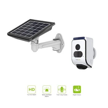 

Freecam Solar Powered Security Camera Automatic Siren and Flash Alarm,Wire-Free Outdoor Motion-Activated Two-Way Talk,C390S