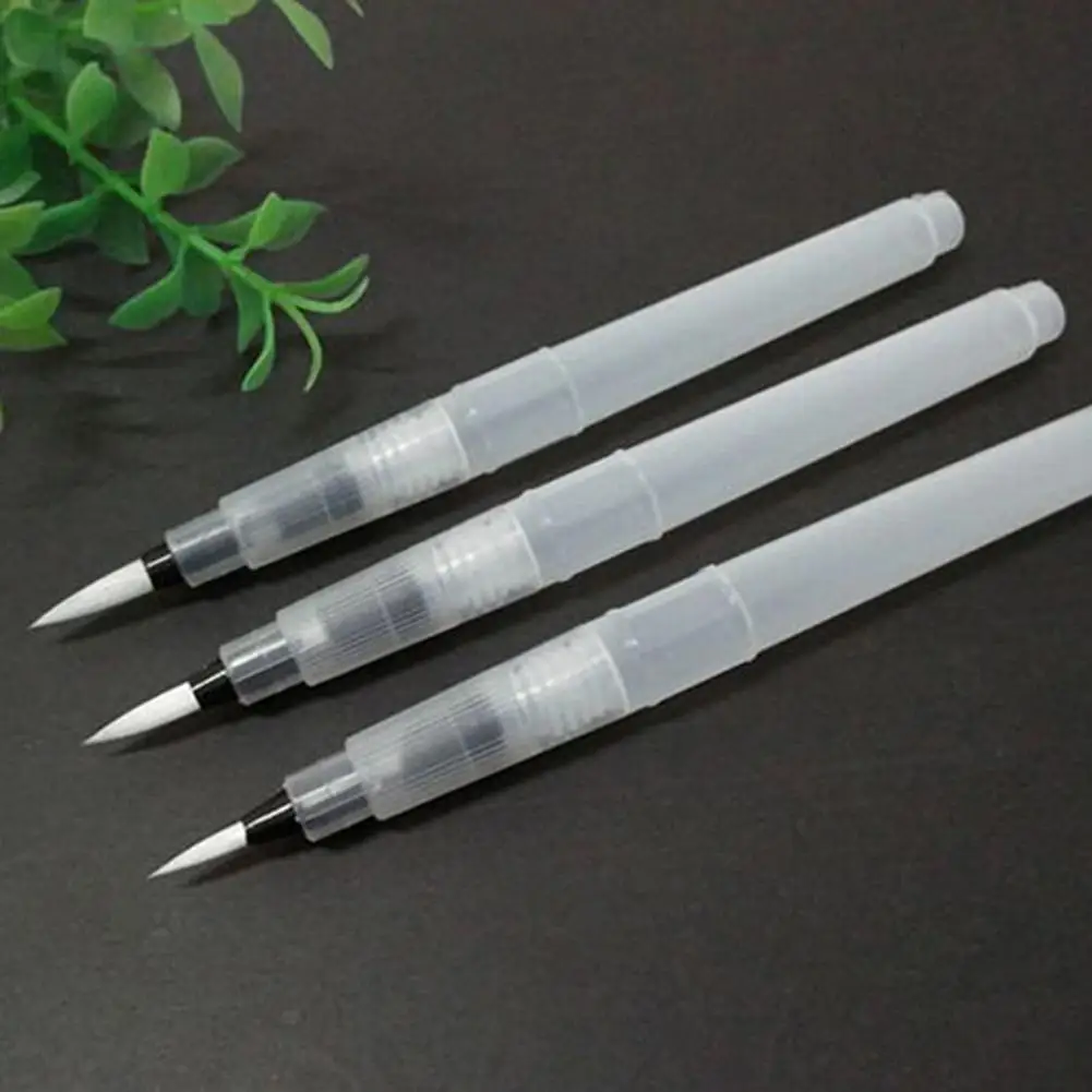 Reusable Soft Watercolor Paint Water Absorbent Brush Calligraphy Beginners Pen | Канцтовары для офиса и дома