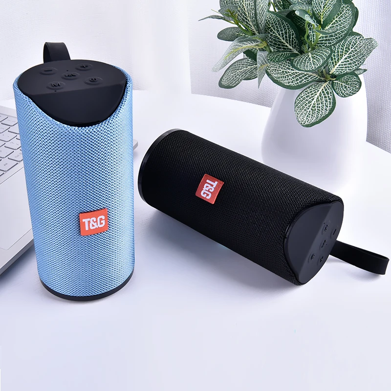 

TG Bluetooth Speaker Portable Outdoor Loudspeaker Wireless Mini Column 3D 10W Stereo Music Surround Support FM TFCard Bass Box