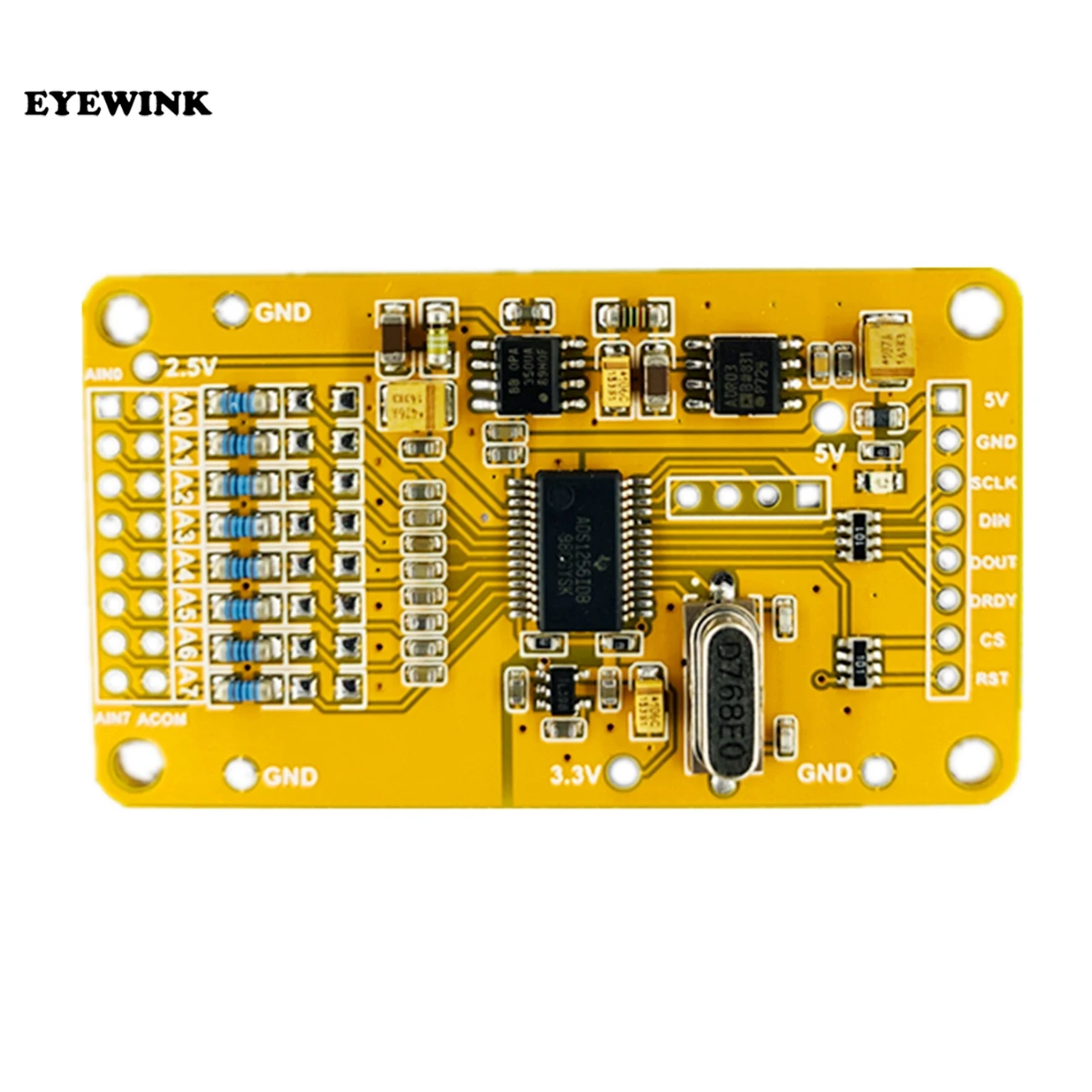 ADS1256 24 ADC8 road AD -precision ADC data acquisition module | Электронные компоненты и принадлежности