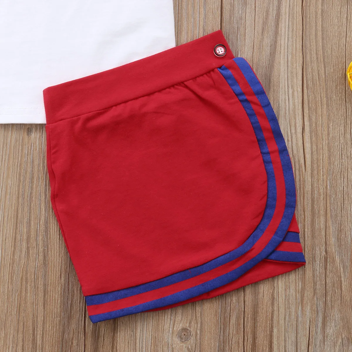 Комплект одежды для маленьких девочек из двух предметов Униформа топ с бантом и