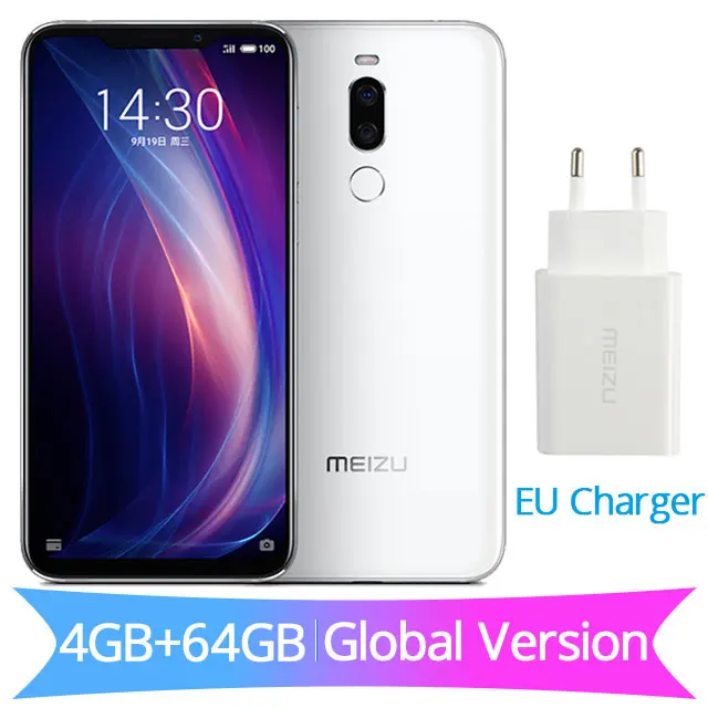 64GB White Глобальная версия Meizu X8, 4G, 64G, 6 ГБ, 128G, 4G, LTE мобильный телефон Snapdragon 710, четыре ядра, 6,15 дюйма, двойная задняя камера, разблокировка отпечатков пальцев - Цвет: 64GB White