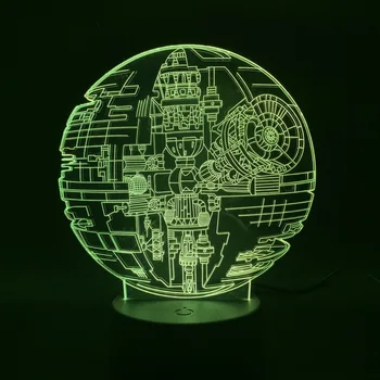 

Led Night Light Star Wars Light for Children Bedroom Nightlight Unique Gift For Kids acrylic decor USB 3D Lamp Color Changing