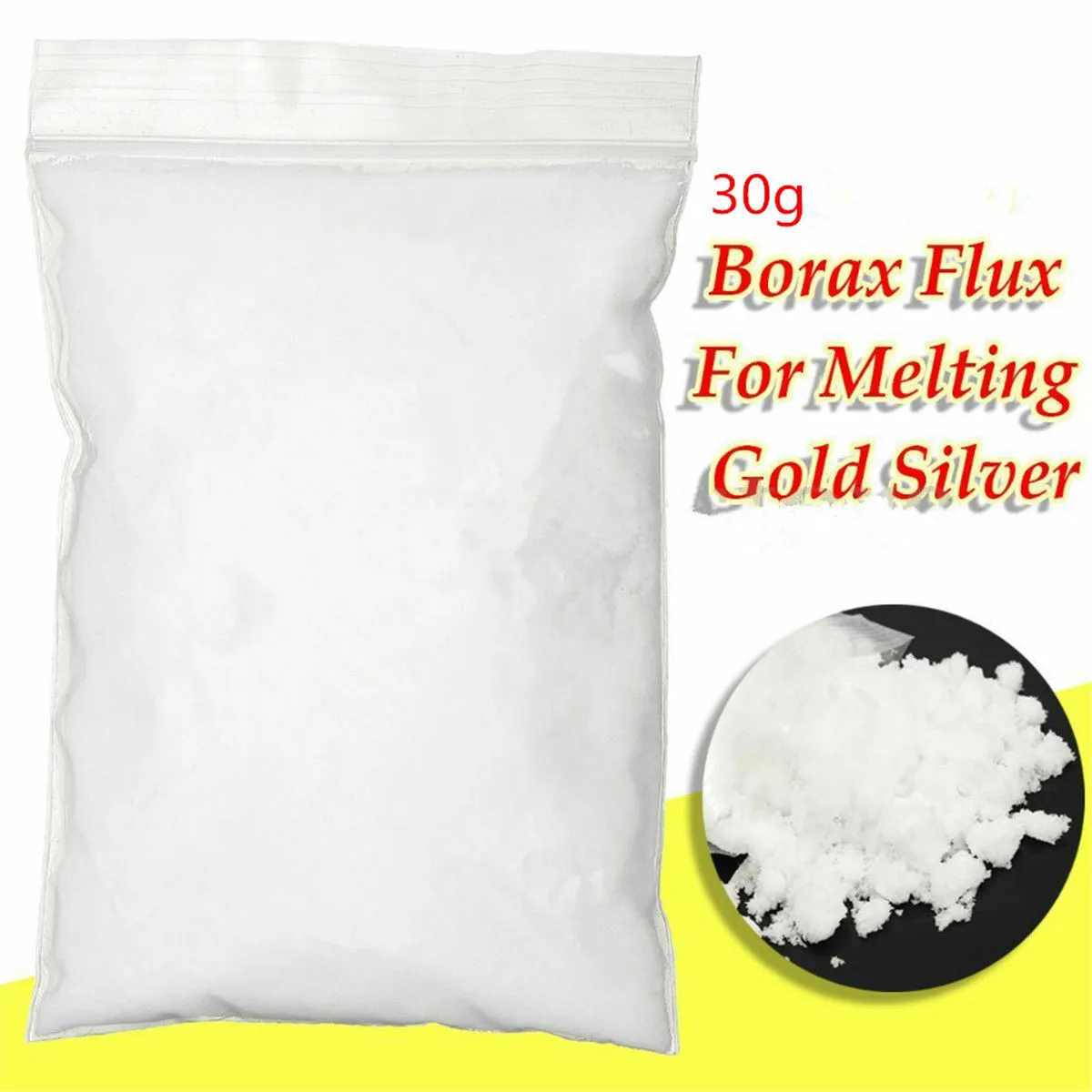 30gBoraxPowderAnhydrousMetalCastingMeltingFluxGoldAssay