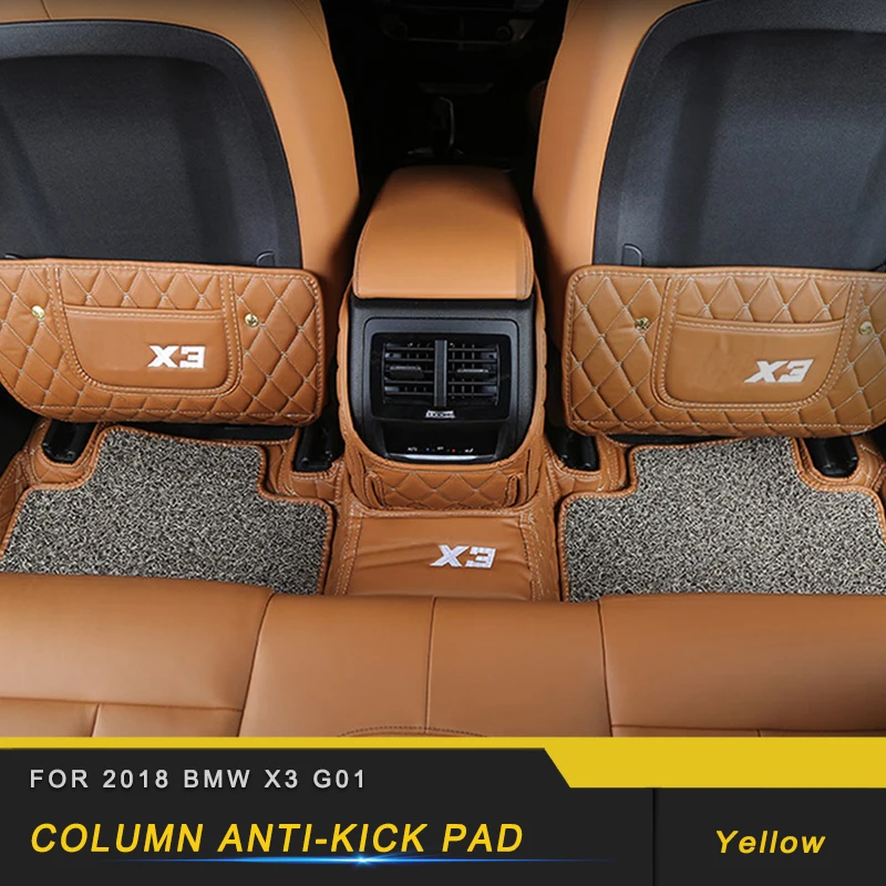 

For 2018 BMW X3 G01 Auto Car Care Seat Back Protector Cover Leather Anti-kick Mat Pad Cushion Interior Accessories