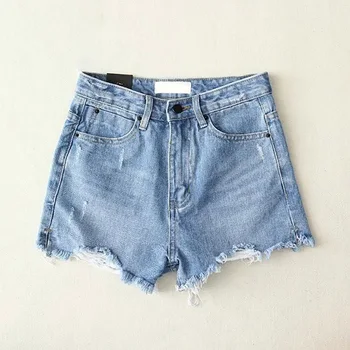 

High Waist Fringe Black Straight Shorts 2020 Shorts Women Ripped Denim Shorts JeansFeminino Spodenki Damskie Ropa Mujer