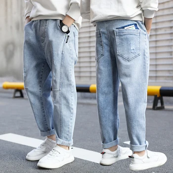 

2020 New Boys Jeans Children's Wear Spring Autumn Fashion Denim Pants for Boys 6 8 10 12 14 Years Casual Trousers Kids Clothes