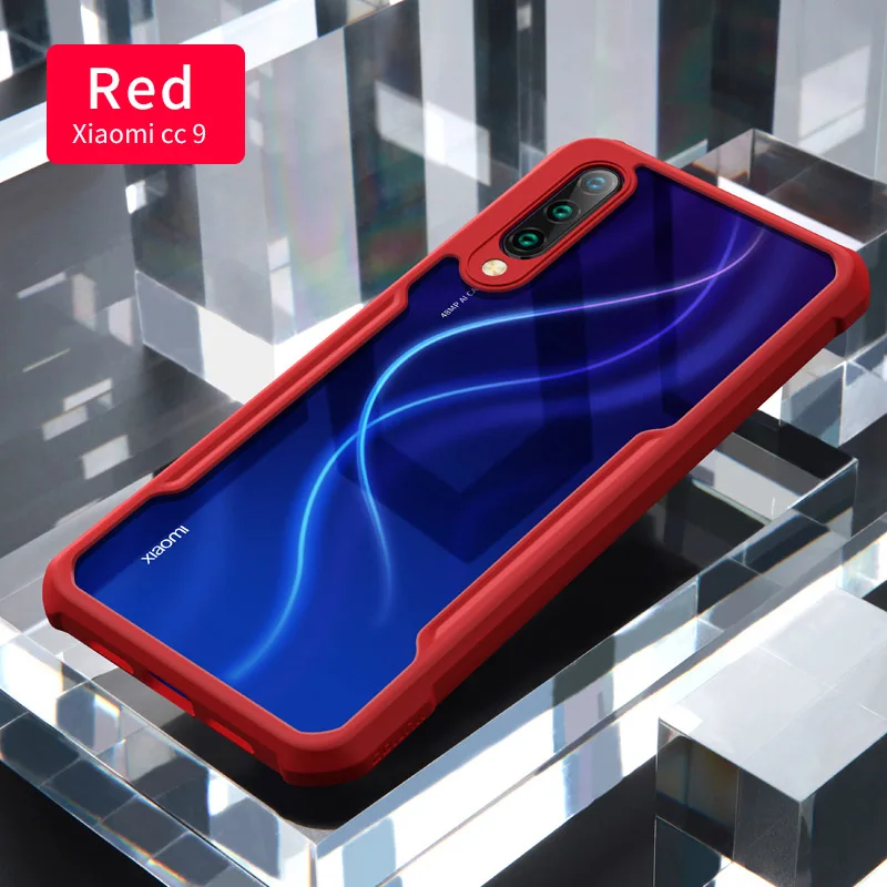 Xundd для Xiaomi mi CC9 CC9E чехол противоударный чехол для телефона для Xiao mi Red mi cc9 cc9e mi A3 с бампером Свекла с ремешком - Цвет: Red