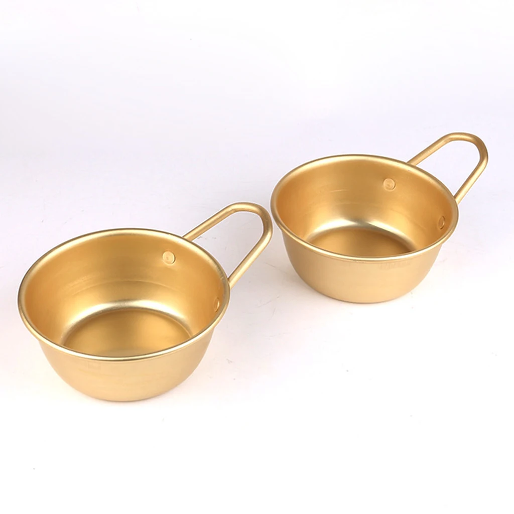 Aluminum Yellow Korean Traditional Bowls for Makgeolli Korean Raw Rice Wine