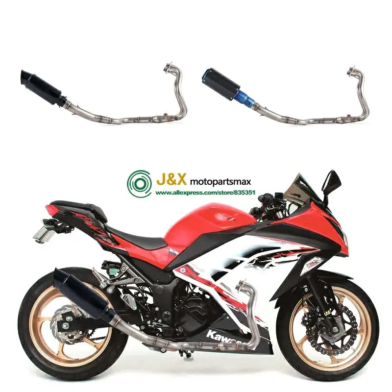 Выхлопная система для мотоцикла, средняя труба для Ninja250 Ninja300, без выхлопа