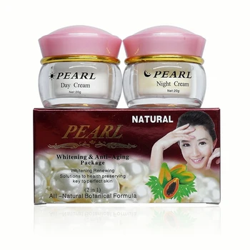 

High quality Pearl whitening & anti aging anti wrinkle face cream 2bottles in one box