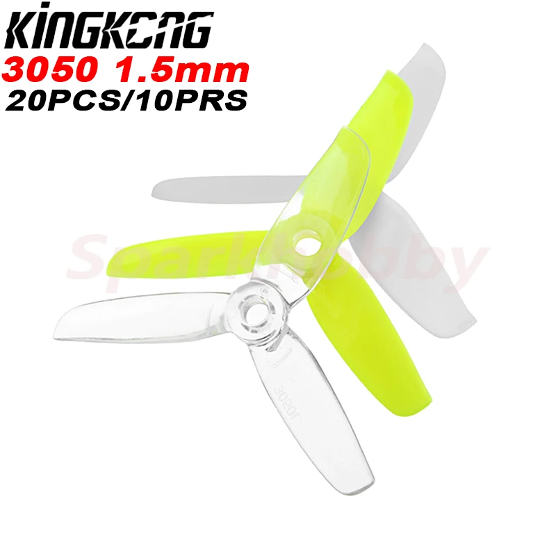 20 шт./10 пар KINGKONG LDARC 3050 3x5 3 дюйма 3-лопастной Пропеллер CW CCW с 5 мм монтажным